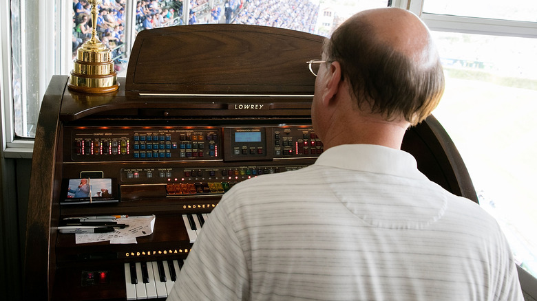 Baseball stadium organist