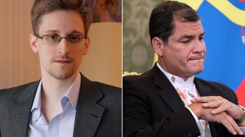 Edward Snowden and Rafael Correa