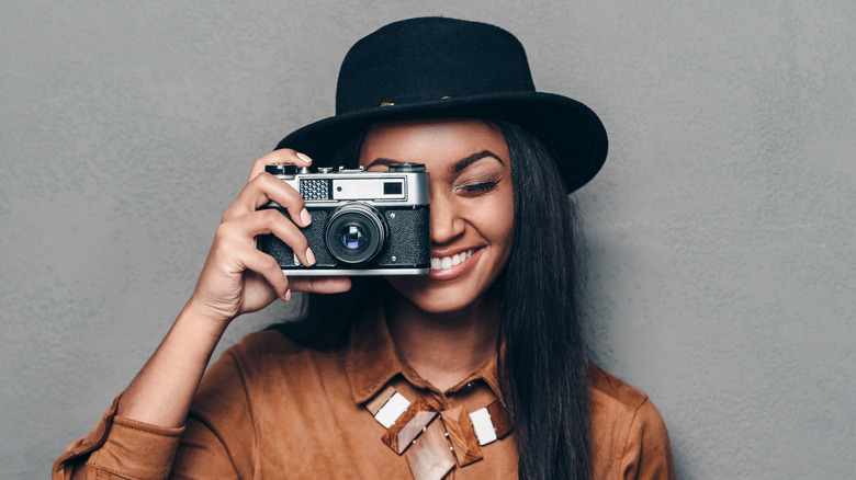 Photographer taking a photograph