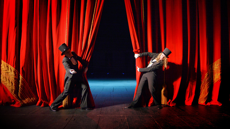 theater stage with curtains