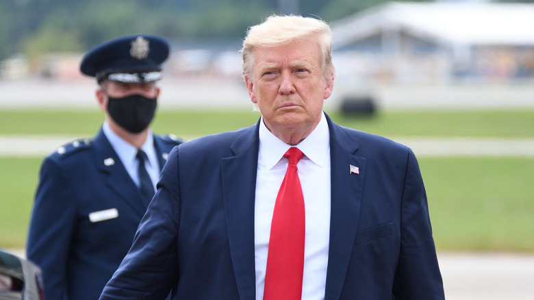 Donald Trump in red tie