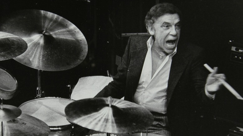 Buddy Rich at drum set