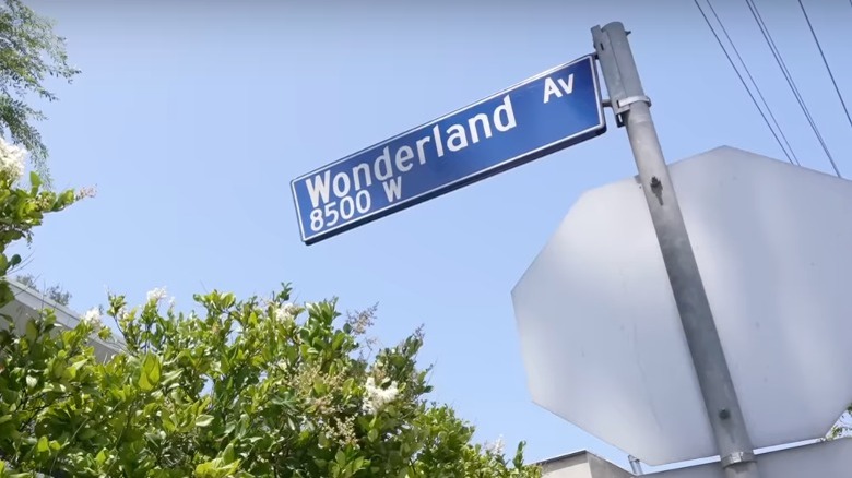 Wonderland Avenue street sign