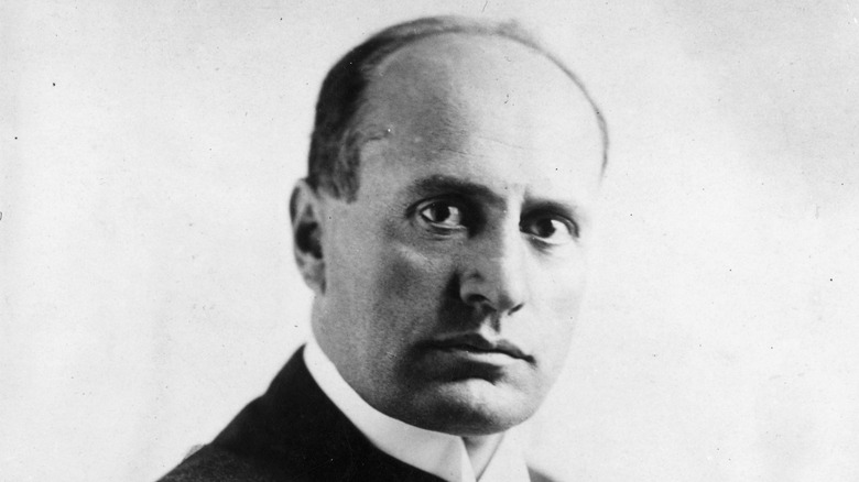 Portrait of Italian dictator Benito Mussolini