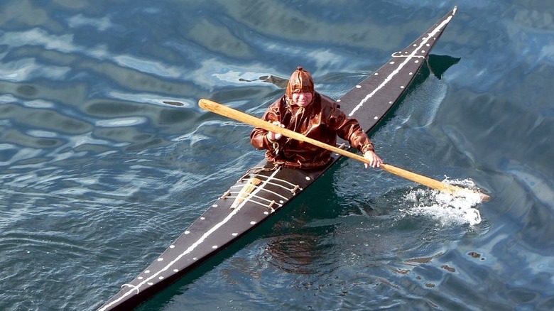 Modern Inuit kayaker