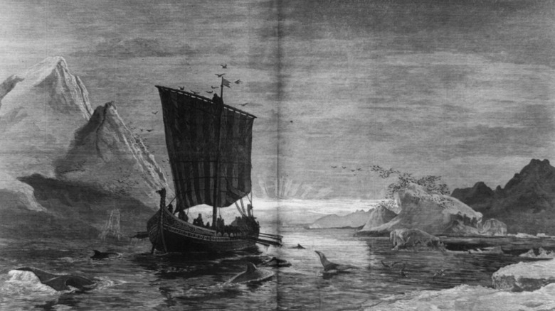 engraving, the discovery of Greenland