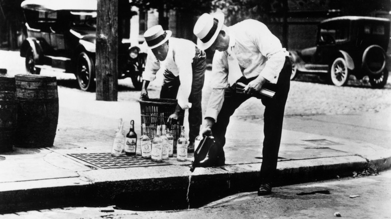 Getting rid of alcohol during prohibition