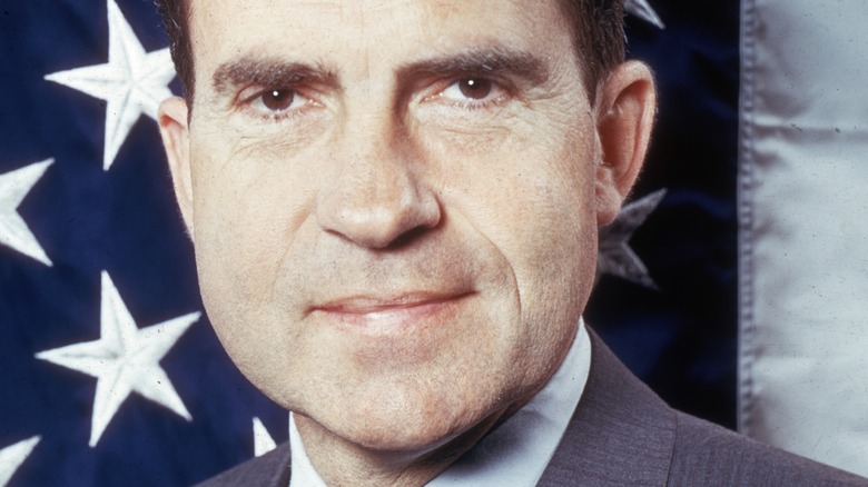  President Richard Nixon stars stripes