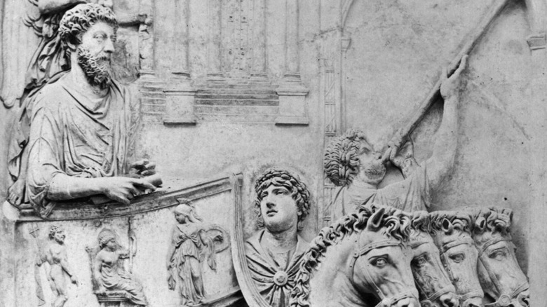 Marcus Aurelius marble relief