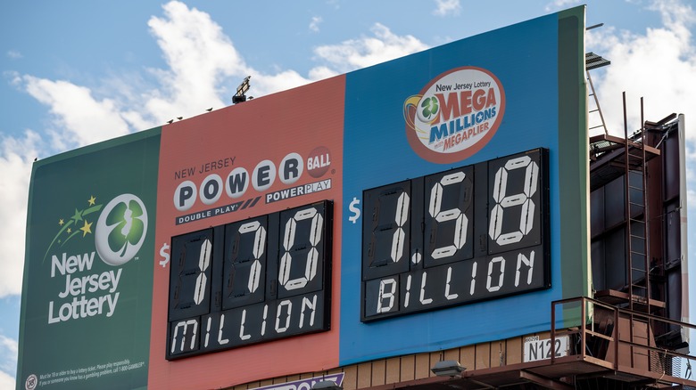 billboards announcing lottery jackpots