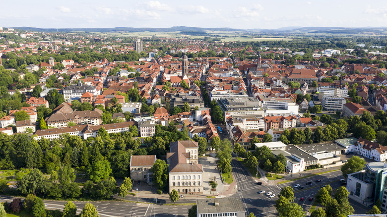 Aerial view of Göttingen, Germany 