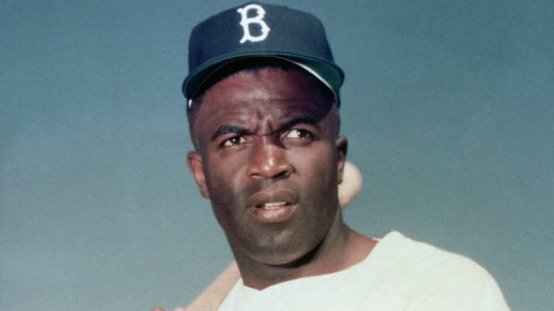 Jackie Robinson as a Brooklyn Dodger