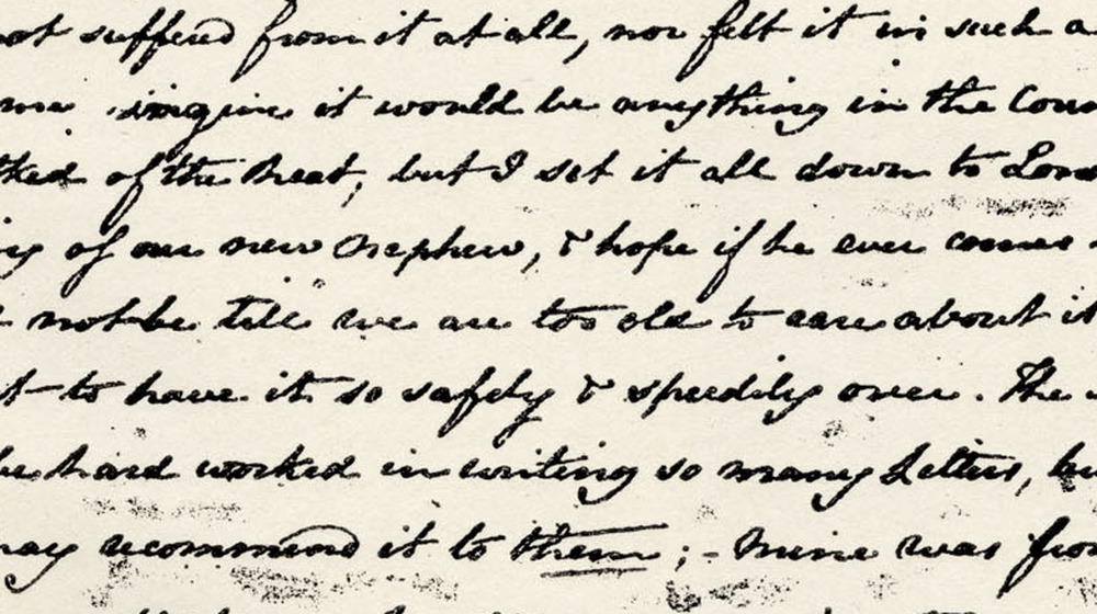 Jane Austen letter excerpt