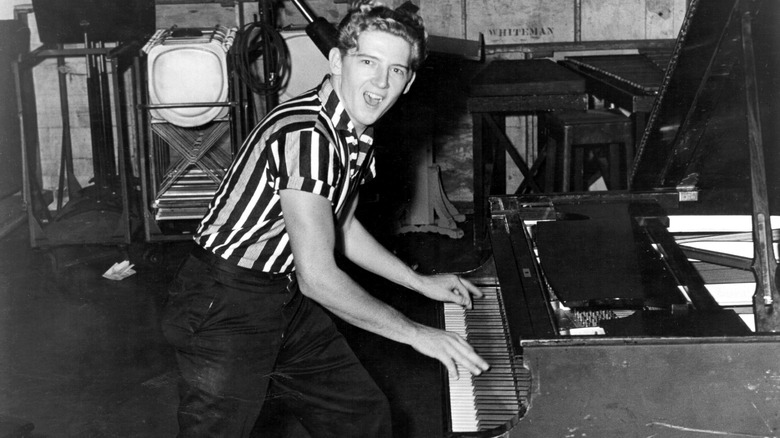 Jerry Lee Lewis at the piano