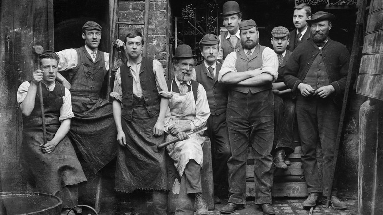 Foundry workers in Victorian England