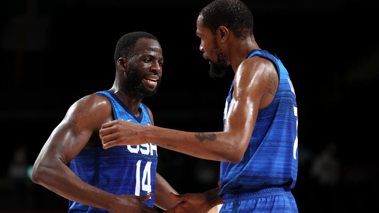 Draymond Green and Kevin Durant 