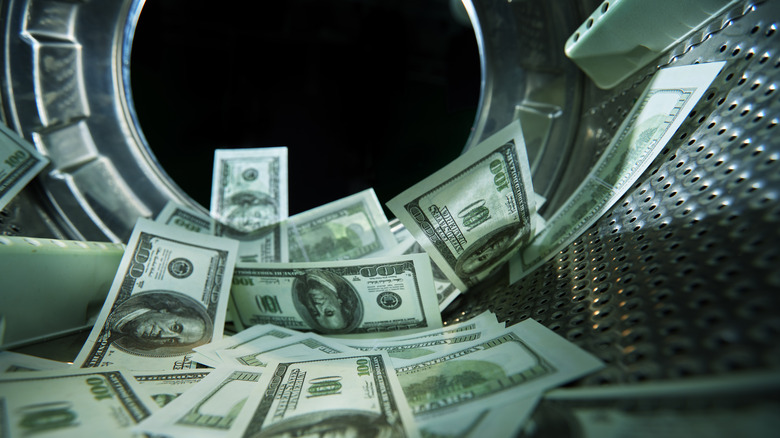 Money in washing machine