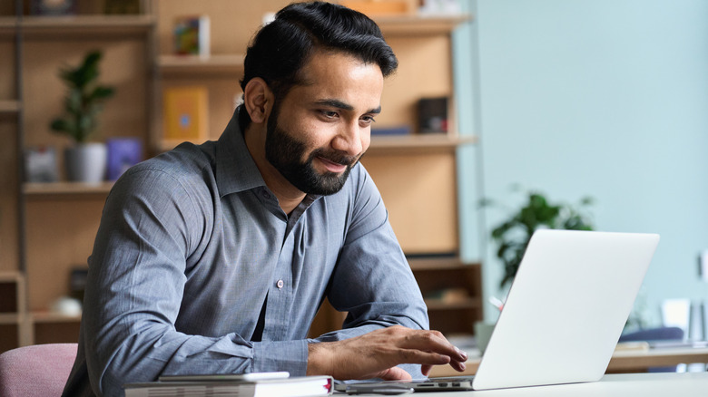 Person working on computer