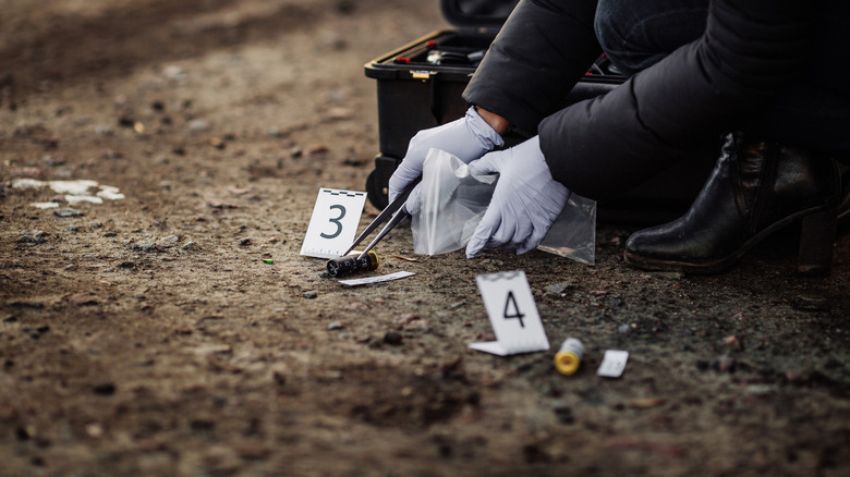 Police examine bullet casings