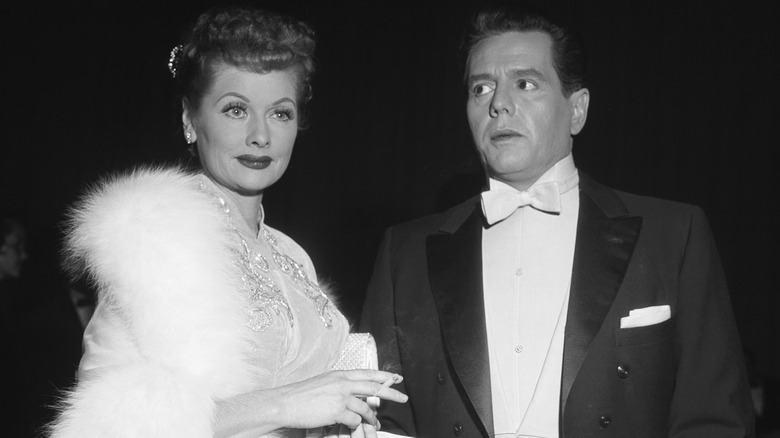 Lucille Ball and Desi Arnaz in 1957