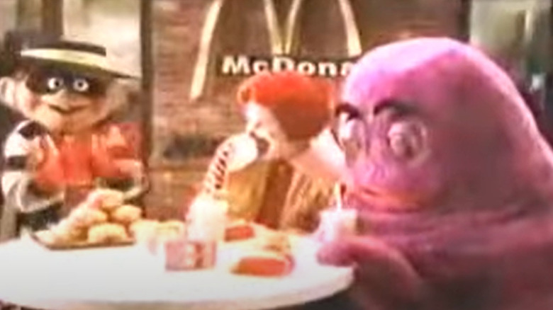 Grimace, Hamburglar, and Ronald characters