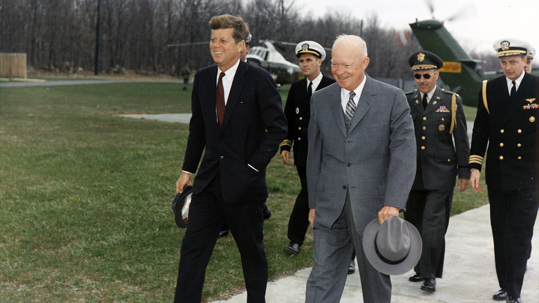 Kennedy with retired President Eisenhower