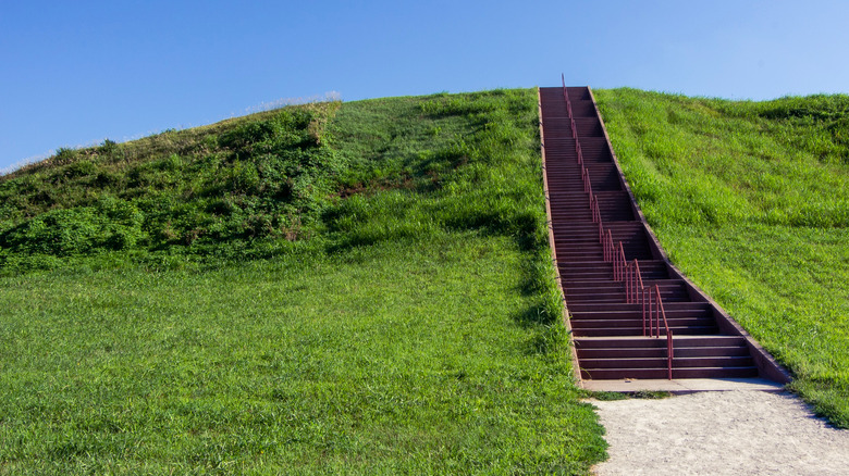 Stairway at Cahokia Mound