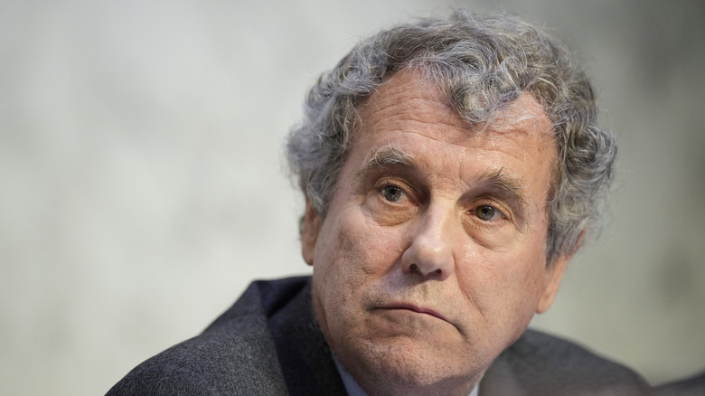 Sherrod Brown staring ahead