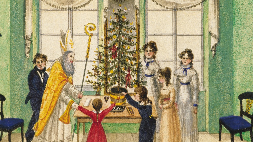 St. Nicholas with a family