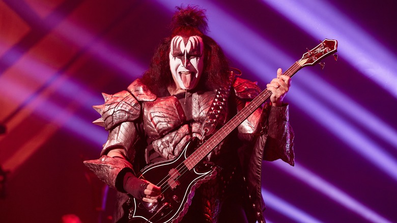 Gene Simmons playing guitar