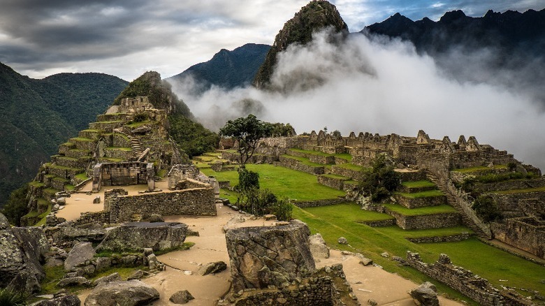 Machu Picchu with morning fog