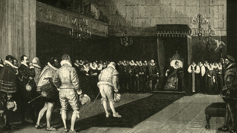 Queen Elizabeth I meeting French ambassadors