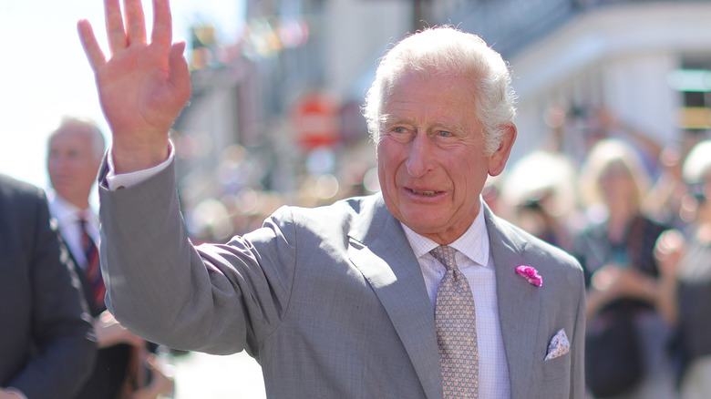 Prince Charles waves at crowd 