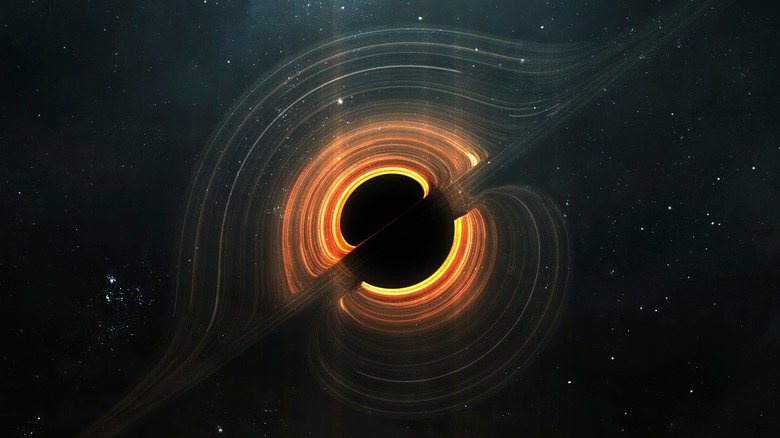 Swirling black hole art