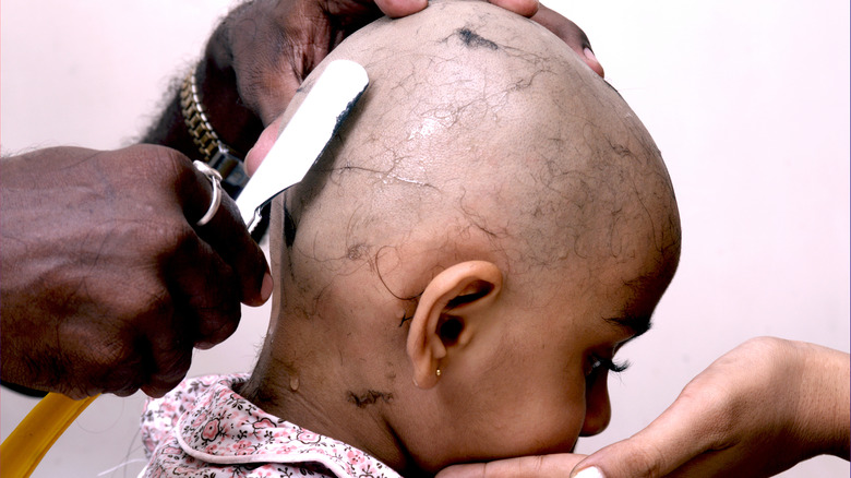 Shaving a head