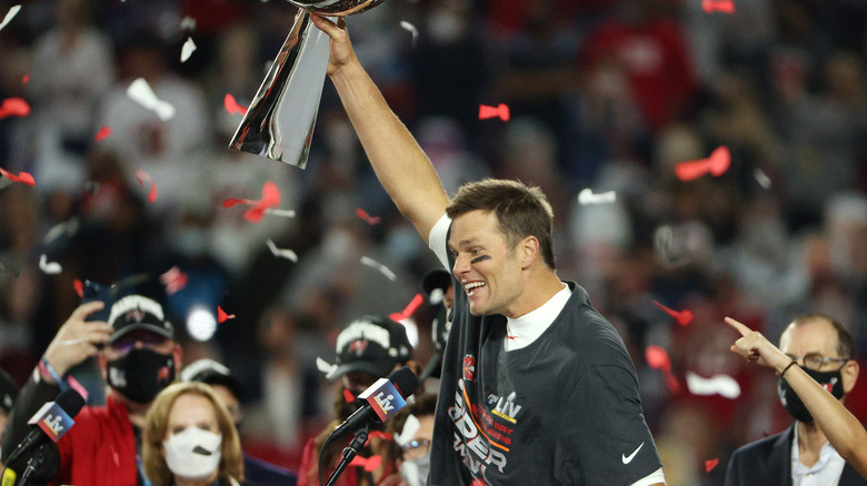 Tom Brady Super Bowl trophy