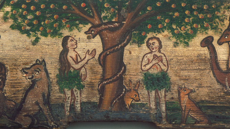 Slovenian painting of Adam and Eve