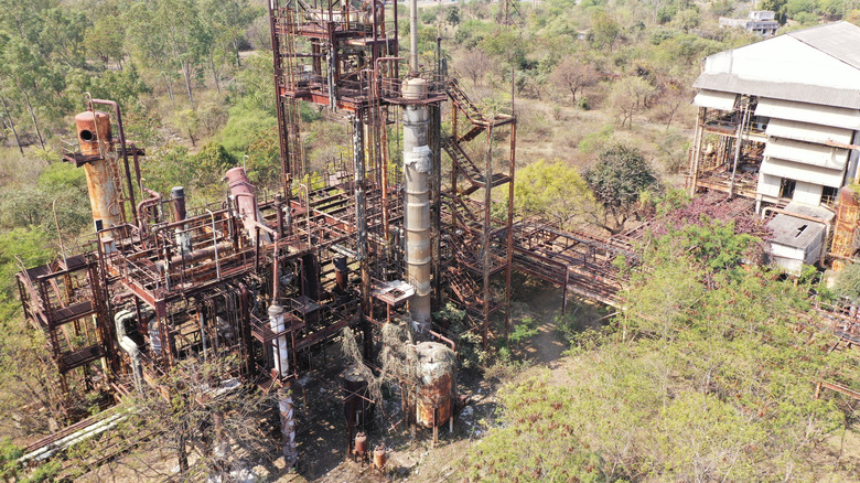 The Union Carbide leak site in Bhopal, India