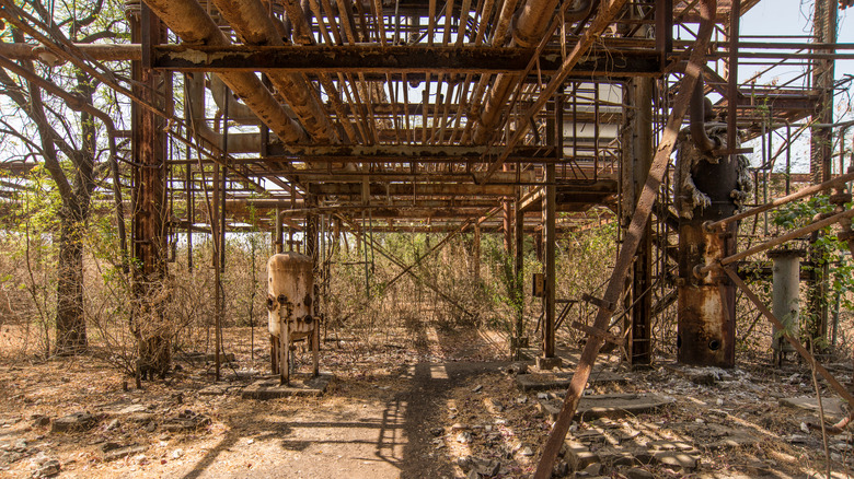 Abandoned material at Union Carbide Corporation's Bhopal factory