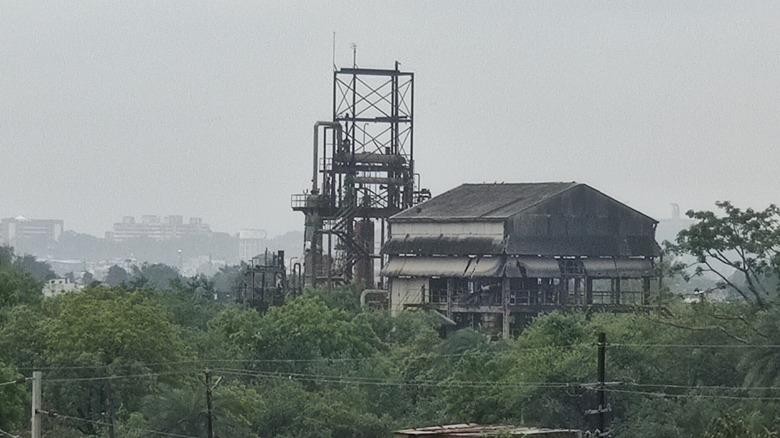 The Union Carbide Corporation wreckage at Bhopal