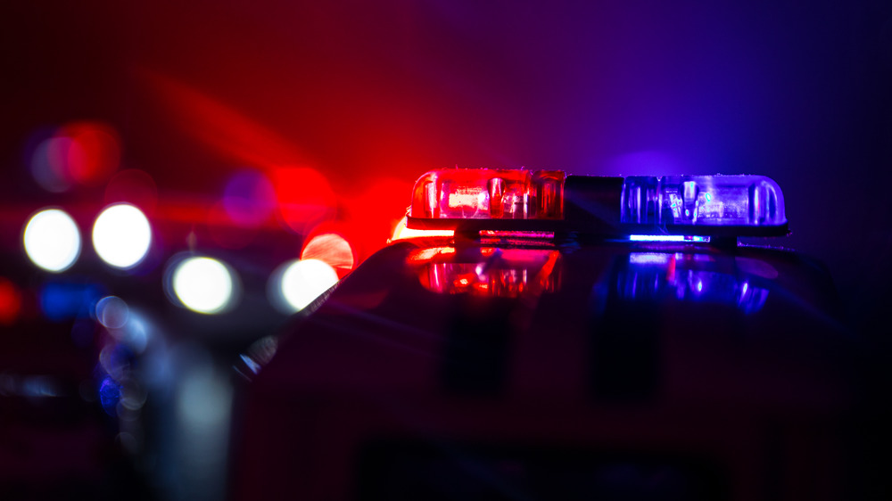 Lights on a police squad car