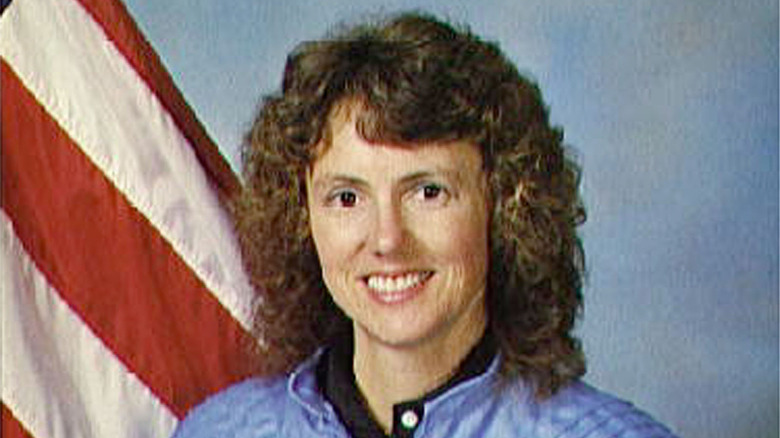 Sharon Christa McAuliffe in NASA uniform