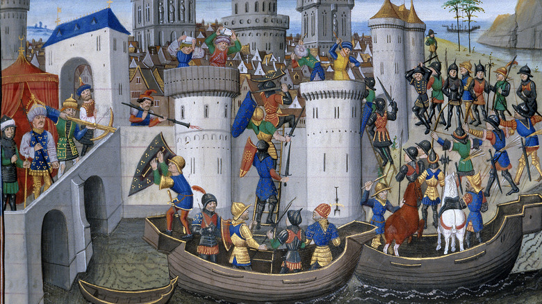 medieval illustration fall of constantinople