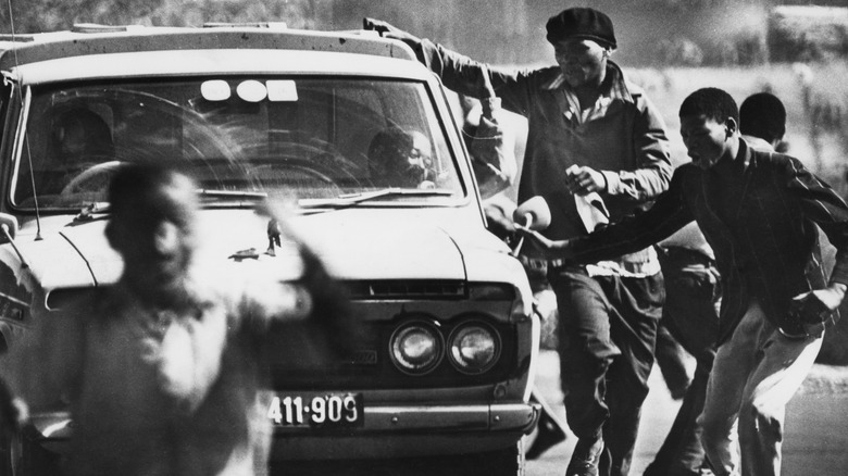 Protestors at the Soweto Uprising