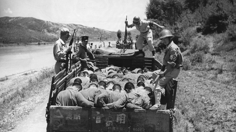 South Korea alleged traitors being transported to their execution.