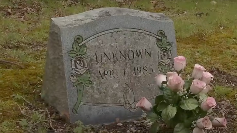 gravestone of previously unidentified victim 