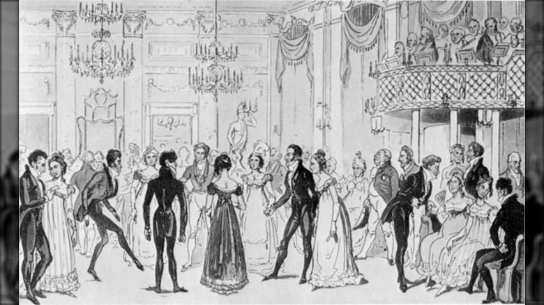 Illustration of Almack's Assembly Room Regency Period