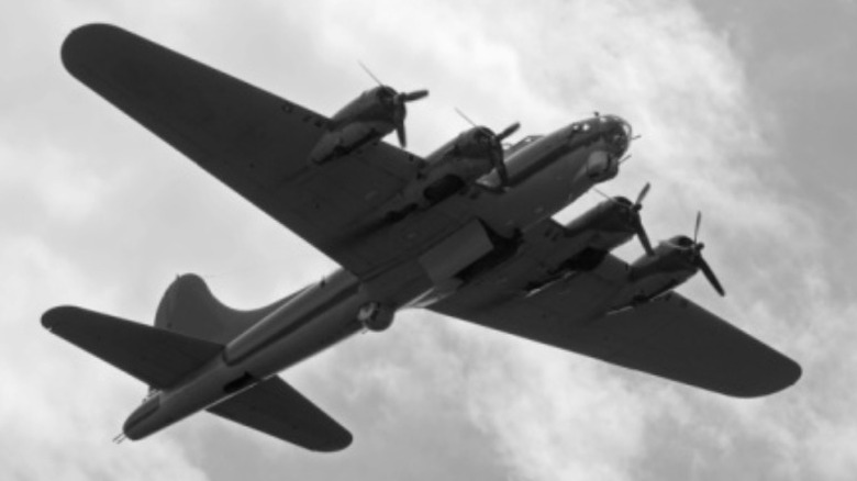 WWII bomber on a mission