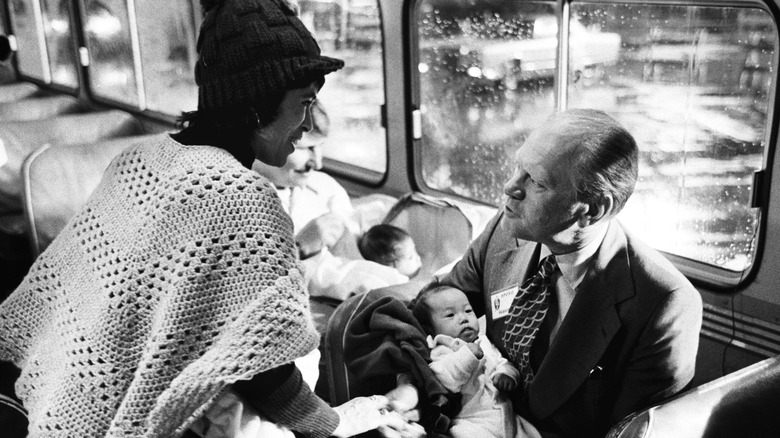 gerald ford with evacuated orphan