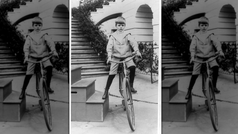 Archie Roosevelt on bicycle